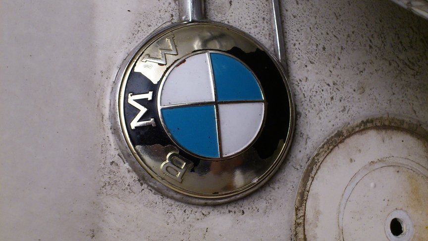 closeup BMW logo