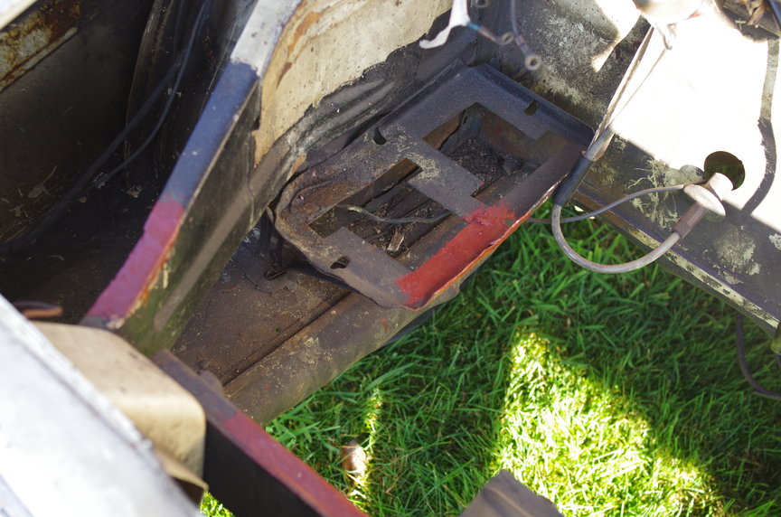 repaired battery tray